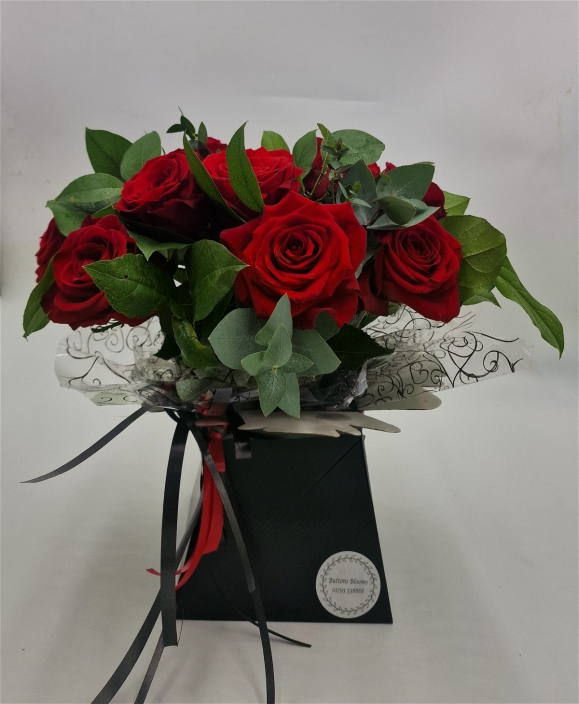 Deep Red Rose Arrangement