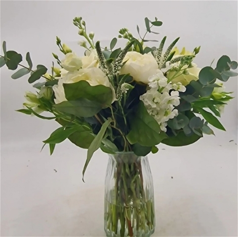 Crystal Handtied Vase of Flowers